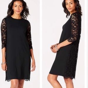 J Jill Wearever lace sleeve and back dress